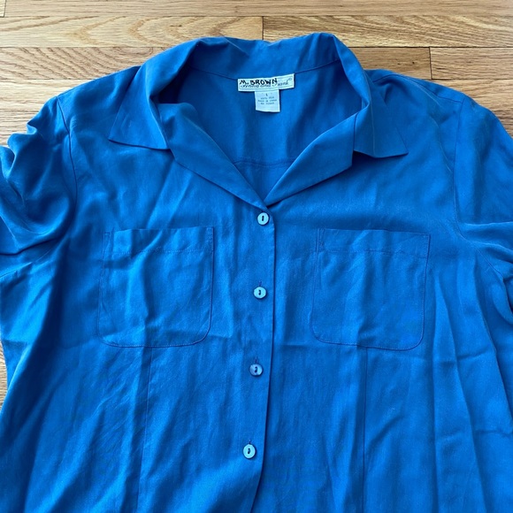 Gorgeous blue silk shirt - Picture 2 of 3